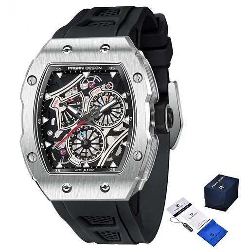 Наручные часы мужские PD-YS012 Silver-Black Pagani Design acs0031095