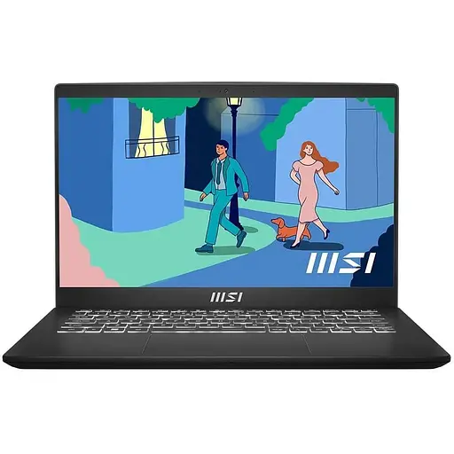 Ноутбук MSI Modern 14 AMD Ryzen 5 7430U 14inch Full HD 16GB DDR4-SDRAM 512GB SSD Wi-Fi 6E (802.11ax) Windows 11 Home чорний