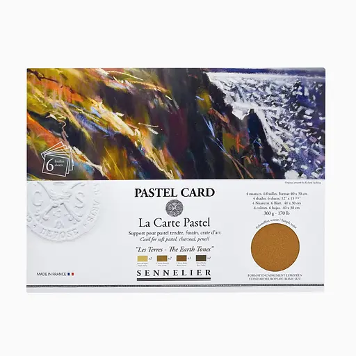 Набор пастельных бумаг Sennelier, 6 листов, 40x30 см, Землистые оттенки