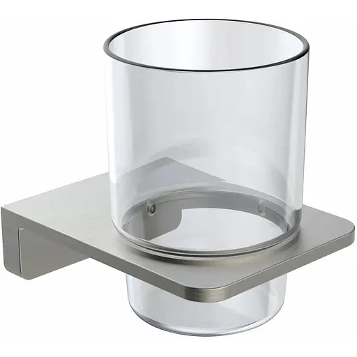 Склянка для ванної кімнати Volle Solo cepillado níquel 2510.220102 нікель - фото 1
