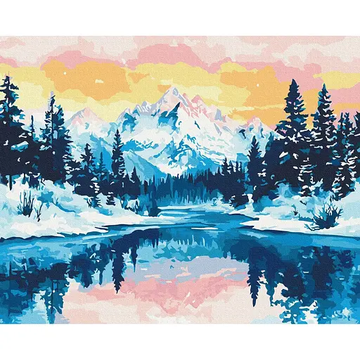 Картина по номерам на подрамнике Brushme Серебряные вершины