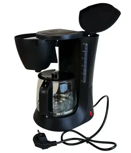 Кофеварка капельная с автоподогревом Grunhelm GDC12 со стеклянной колбой 1200 мл 700Вт Черный - фото 3