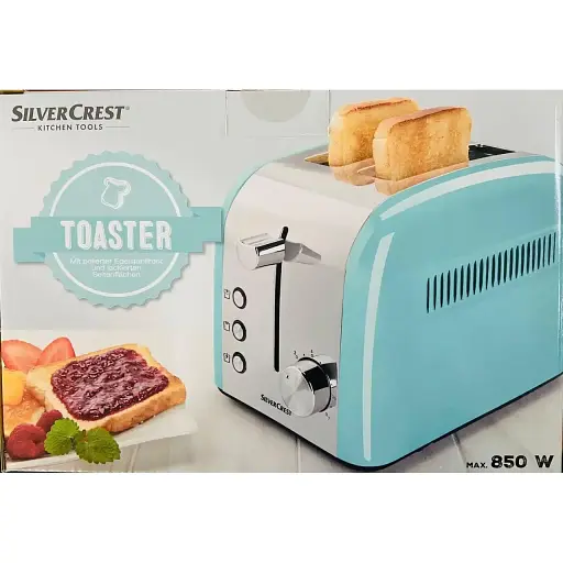 Тостер Silver Crest STS 850C1 850W Turquoise + 7 режимов обжаривания - фото 3