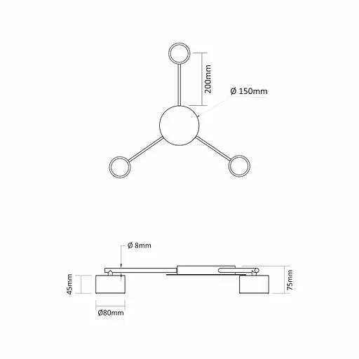 Світильник Videx під лампу 3xGX53 накладний Чорний VL-SPF20B-B - фото 4