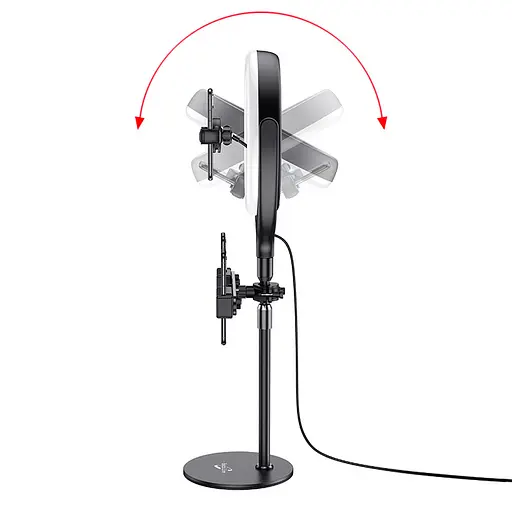 Тримач із кільцевим освітленням Hoco LV01 Rouge desktop fill light live broadcast stand - фото 4