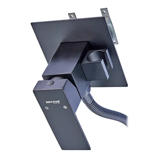 Гігієнічний душ прихованого монтажу Mixxus KUB-333 Black MI6040, Чорний матовий - фото 3