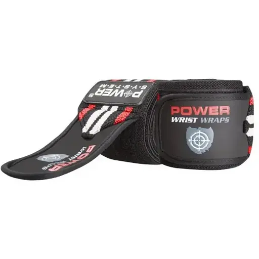 Бинти для зап'ясть (кистьові бинти) Power System PS-3500 Wrist Wraps Red/Black (пара) (PS-3500_Red-Black) - фото 1