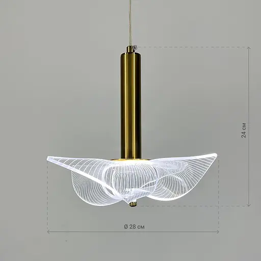 Подвес в виде прозрачного цветка 28х24 см Ст. D 7003 B D180 | Line F - фото 6