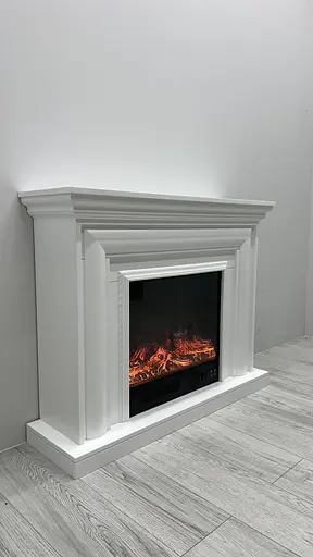 Електричний камін Elizabet White Bluetooth звук потріскування дров 1500Вт (10080128) - фото 4