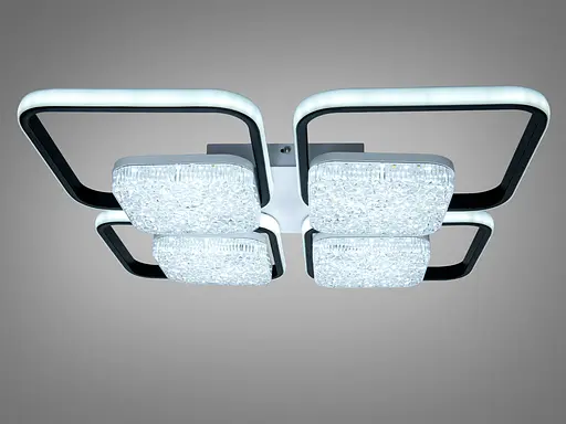 Люстра стельова Diasha LED біла чорна 130W димер - фото 2