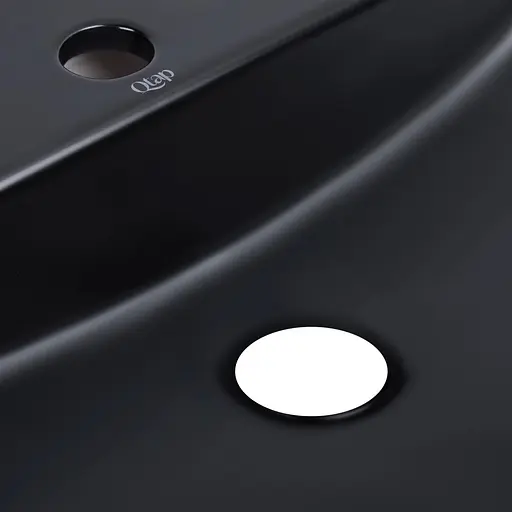 Умивальник Qtap Scorpio накладний овальний 505x385x120 мм Black matt + донний клапан PU03, Чорний матовий - фото 5