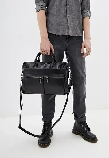 Шкіряна чоловіча сумка TARWA 39,5х29,5х8 см nsa0001331 - фото 10