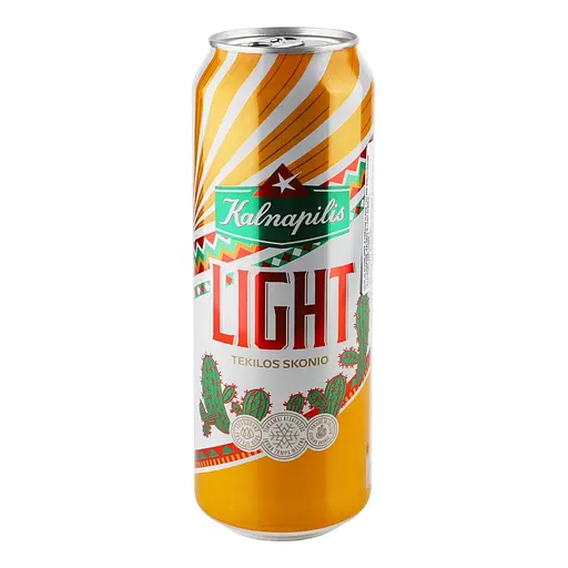 Суміш пива з текілою та лаймом Kalnapilis Light світле фільтроване 4 % 0.568 л