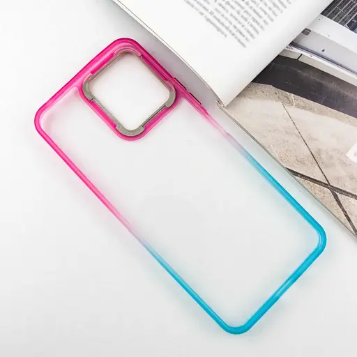 Чехол Epik TPU+PC Fresh sip series для Xiaomi Redmi 12 Бирюзовый / Розовый - фото 3