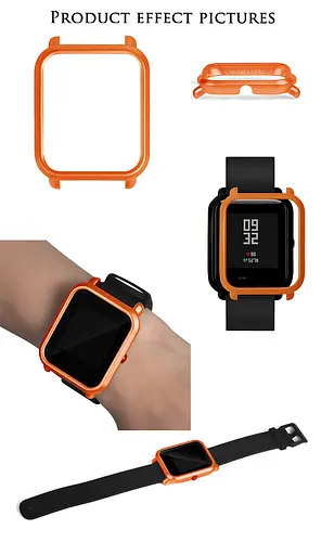 Защитный бампер Tamister для смарт-часов Amazfit Bip / Bip Lite оранжевый - фото 6