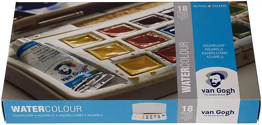 Набір акварельних фарб VAN GOGH 18 кювет+2х10 мл - фото 3