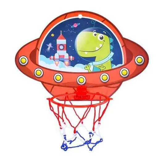 Баскетбольне кільце, пластиковий щит 27.5x19 см, пластикове кільце 10 см, сітка, м’яч, насос (В асортименті)