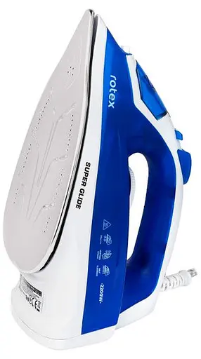 Гладильный утюг ROTEX RIC20-S Super Glide Антипригарное покрытие 1600Вт Вертикальное отпаривание Синий/Белый - фото 3