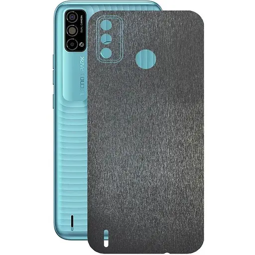 Защитная пленка StatusSKIN для Tecno Spark Go 2021 Корпус Винил Металл черный - фото 1