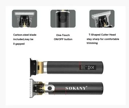 Машинка для стрижки Sokany SK-700C Триммер для бороды и окантовочная машинка - фото 8
