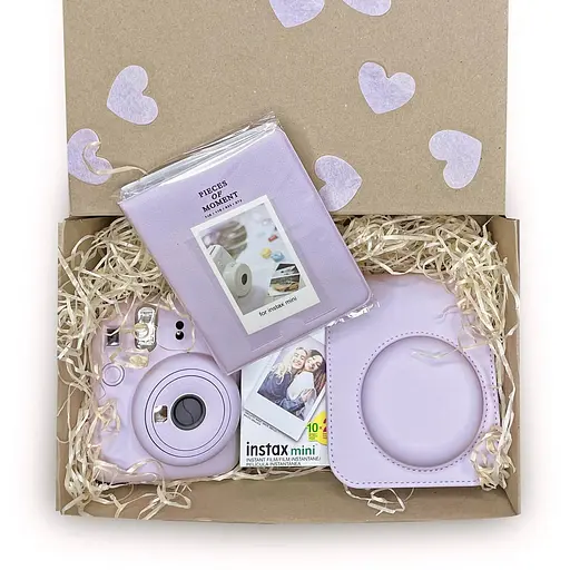 Набор камера Fujifilm Instax Mini 12, Фотобумага 20шт, Чехол, Фотоальбом 64 фото Фиолетовый - фото 2