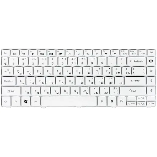 Клавиатура для ноутбука Acer Aspire 3810, 3820, White, Ru