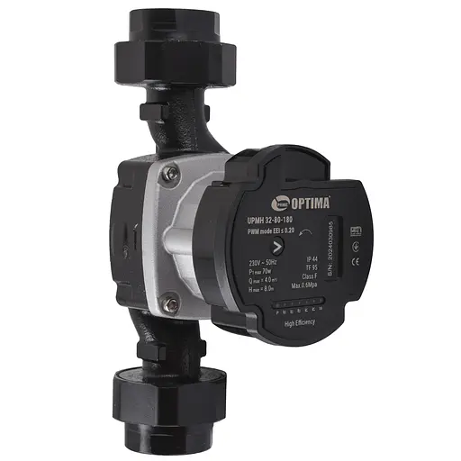 Насос циркуляционный энергосберегающий Optima PRIME UPMH 32-80AUTO 180 мм + гайки - фото 1