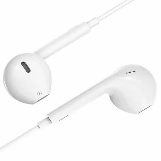 Проводные наушники Hoco M80 Original series earphones display, 3.5 mm, 1.2m, (Комплект 20шт) white - фото 3