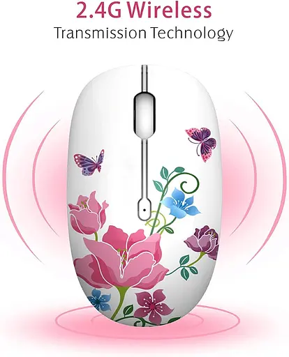 Бездротова миша Uiosmuph M101, бездротова миша для ПК, милі безшумні бездротові оптичні дорожні миші з USB-приймачем для ноутбука - фото 4