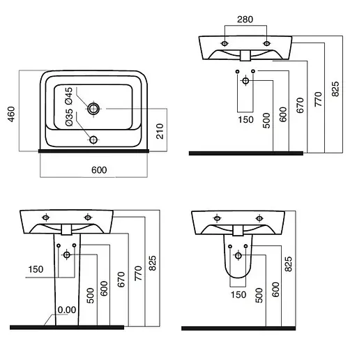Раковина AM.PM Spirit 60x46 C704321WH, Білий - фото 3