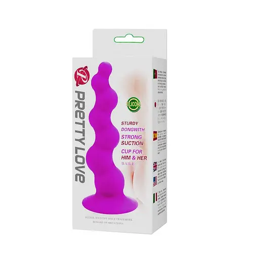 Анальна пробка Pretty Love Sturdy Dongwith 15 см фіолетовий - фото 8