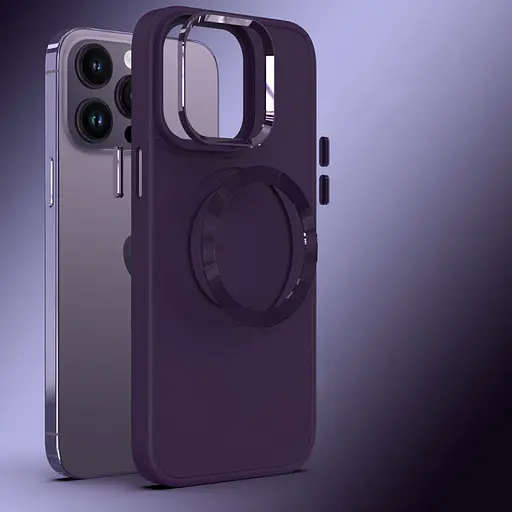 Чохол Epik TPU Bonbon Metal Style with MagSafe для Apple iPhone 16 Pro 6.3 Фіолетовий/Dark Purple - фото 2