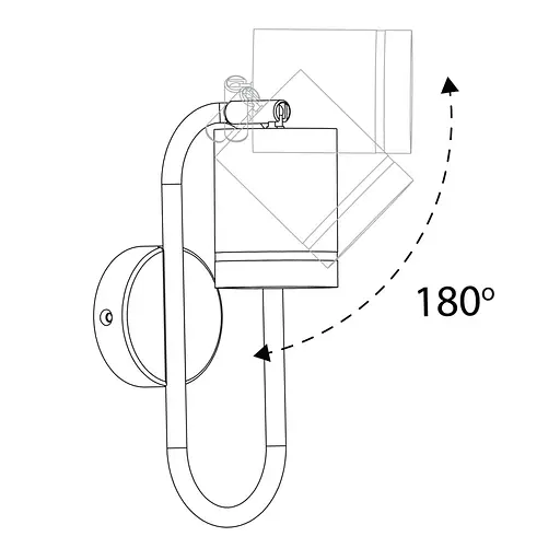 Накладний поворотний світильник Feron ML380 під лампу чорний - фото 2