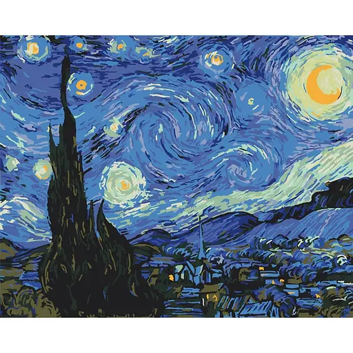 Картина по номерам Звездная ночь Brushme 40x50 см разноцветная 000276886