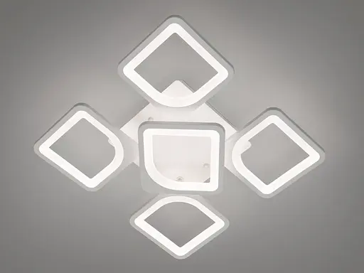 Сучасна стельова світлодіодна люстра в спальню з ІЧ пультом, 72 Вт - фото 3