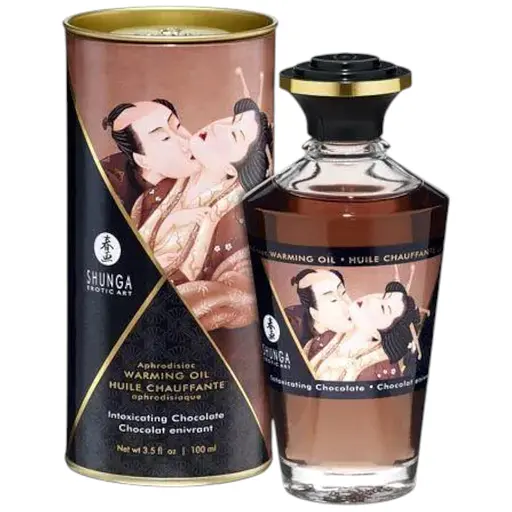 Розігріваюче масло Shunga Aphrodisiac Warming Oil Intoxicating Chocolate без цукру 100 мл