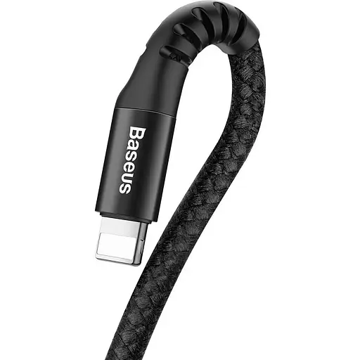 Кабель Baseus Fish eye Spring Data Cable Lightning 1m Black - фото 4