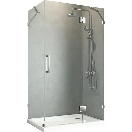 Бічна стінка для кабіни Koer SR SW04-80x200-TR-01 прозоре скло Easy Clean 10 мм, хром KR5389, прозоре, хром - фото 1