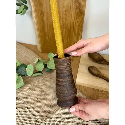 Свічник керамічний (глиняний) Гладкий