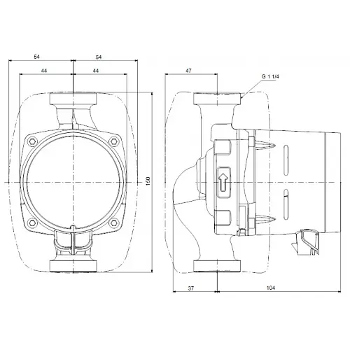 Циркуляционный насос Grundfos Alpha1 20-40 N 150 (99452178) - фото 7
