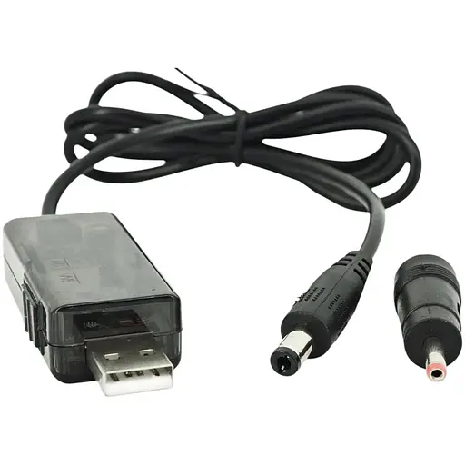 Кабель питания для роутера от повербанк с переключателем (USB 5V to 9V/12V) 5.5x2.5 (3.5x1.35)мм NEW - фото 2