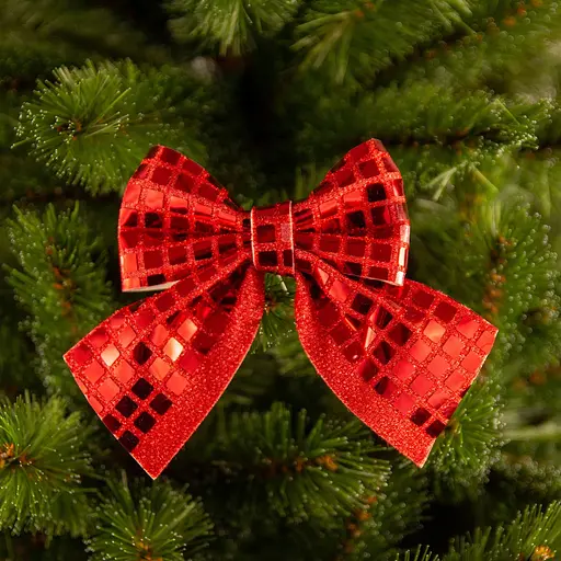 Бант декоративный Mica Decorations красный 13 см 2 шт. (1181194) - фото 2