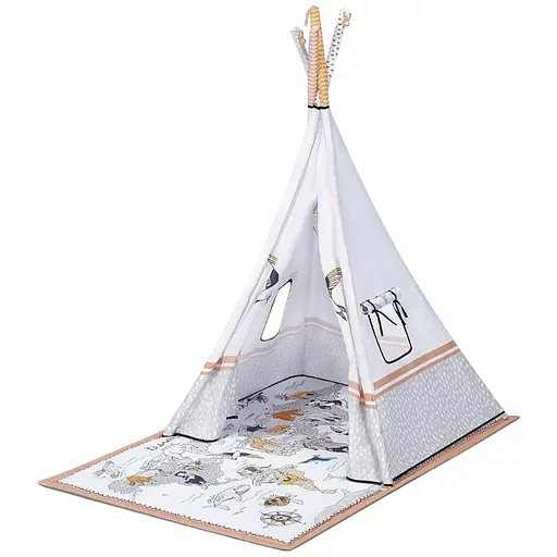 Развивающий коврик-палатка Kinderkraft Tippy Вигвам 3в1 - фото 1