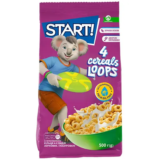 Кільця Start 4 види зернових глазуровані 500 г