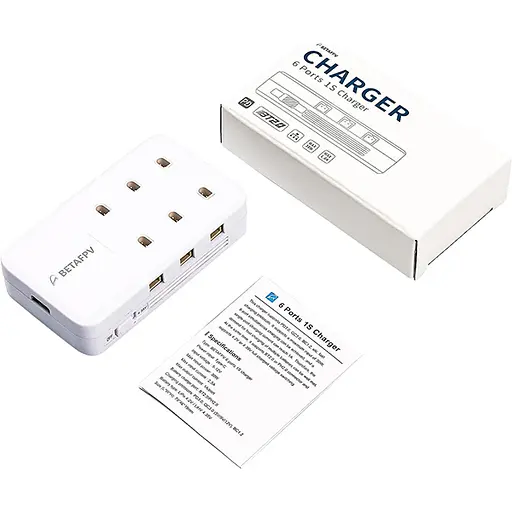 Зарядний пристрій та адаптер BetaFPV на 6 портів для акумуляторів Cetus - фото 5