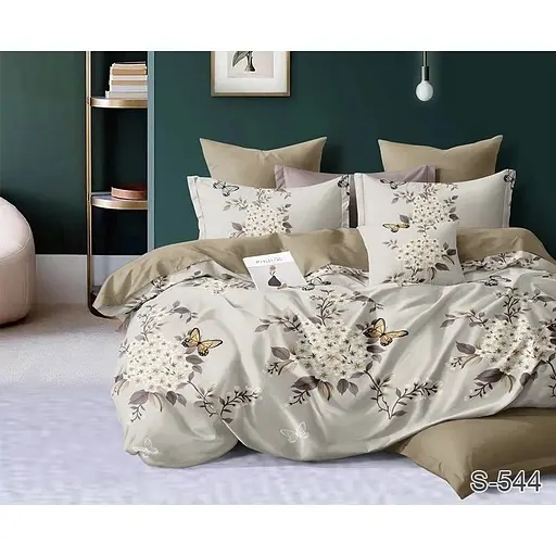 Комплект постільної білизни TAG Tekstil з компаньйоном Євро 000267481 (S544)