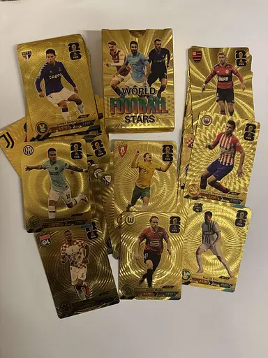Футбольные золотые карточки, пластиковые, 55 шт - фото 3