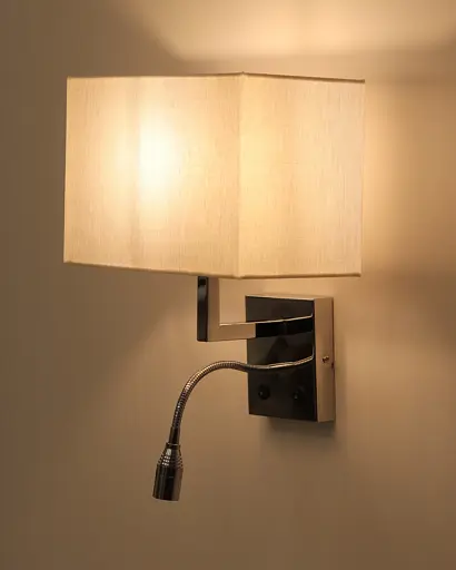 Бра, настінний світильник Nowodvorski 11785 Hotel Mood E27+LED 2x10W+2.2W 4000K IP20 світло-бежевий - фото 4