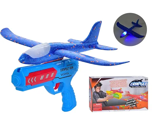 Самолет, 34 см, пистолет 21,5 см на запуске, свет, 34,5x20x5 см (В ассортименте)