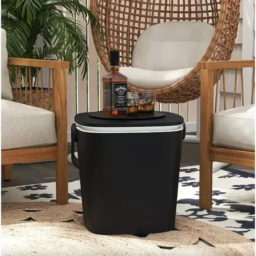 Стіл-холодильник Costway Gobar 3-в-1 з підйомною кришкою 15L чорний - фото 3